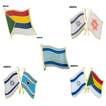10 шт. много значков с флагом Израиля, значок с лацканами, 10 шт. много значков с брошью KS-0205 Изображение