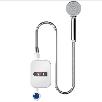 Электрический водонагреватель с постоянной температурой, кран с мгновенным нагревом, водонагреватель со светодиодным дисплеем для ванной, штепсельная вилка ЕС Изображение