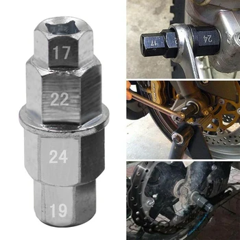 Для Honda, для Kawasaki, для Suzuki, для BMW 17/19/22/24 мм, переднее заднее колесо мотоцикла, инструмент для снятия оси с шестигранным шпинделем Изображение