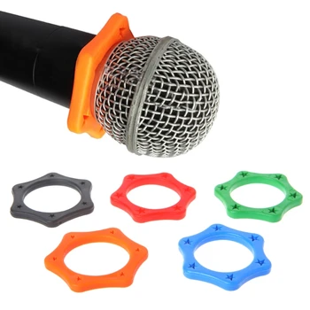 Эластичное кольцо для микрофона, Непроницаемые для встряхивания микрофонные рукава, легкие кольца для защиты микрофона от скатывания Изображение