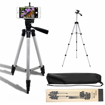 Универсальная портативная цифровая камера, штатив для видеокамеры, легкая алюминиевая подставка для видеокамеры Canon Sony Nikon С матерчатой сумкой Изображение
