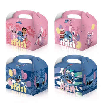 Disney Lilo & Stitch Украшения на день рождения, коробки для конфет, подарочные коробки, Двухсторонний Детский душ, Детские игрушки, Подарки для вечеринок, Поставщики Изображение
