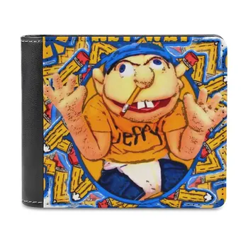 Jeffy Kingdom Кожаный бумажник Мужской кошелек Зажимы для денег Sml Jeffy Sml Jeffy Супер Логан Праздники Онлайн Супер Логан Изображение