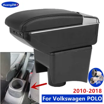 Для Volkswagen POLO Подлокотник 2010-2018 новый для VW POLO Mk5 6R Vento Автомобильный Подлокотник коробка Центральный ящик для хранения Автомобильных аксессуаров Модернизация Изображение