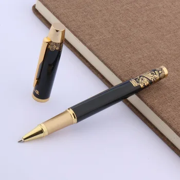 Новая металлическая ручка с лакированной золотой отделкой Great Wall Painting Металлическая шариковая ручка-валик Изображение