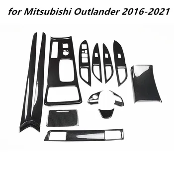 Для Mitsubishi Outlander 2016-2021 Аксессуары Украшение Интерьера Автомобиля В Стиле Углеродного Волокна Окна Панель Управления Шестерни Наклейки Изображение