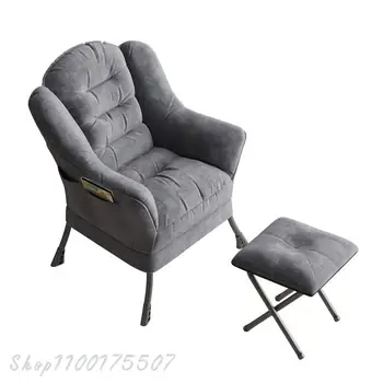 Офисное кресло с откидывающейся спинкой односпальный диван компьютерное кресло для спальни удобный сидячий ленивый домашний кабинет в общежитии Изображение