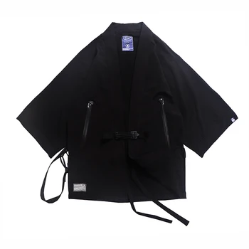 Куртка-кимоно с двойным передним карманом techwear noragi whrs ninjawear темная одежда в японском стиле футуристическая эстетика Изображение