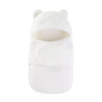 Детское пеленальное одеяло, Милый Мишка, принимающий пеленание для новорожденной девочки, Мягкий флисовый комбинезон для всего тела, Простой детский комбинезон Изображение