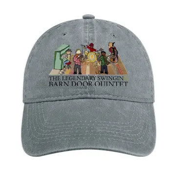 Легендарный квинтет ковбойских шляп с распашными дверями сарая, роскошная кепка, солнцезащитная шляпа, шляпы дальнобойщиков для мужчин и женщин Изображение