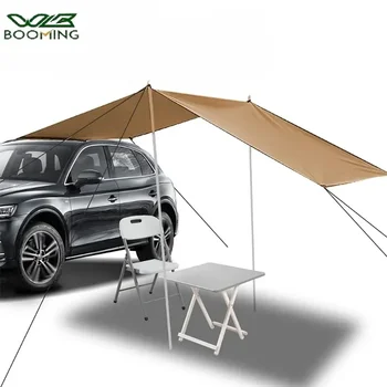Автомобильный солнцезащитный козырек из ткани Оксфорд с покрытием 210D, солнцезащитный козырек для кемпинга, задняя палатка автомобиля, внедорожник, боковая палатка, навес от дождя, зонтик Изображение