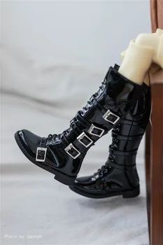 Обувь BJD/ SD 1/3, ботинки из лакированной кожи с заостренным носком дяди с несколькими пряжками, аксессуары для кукол bjd Изображение