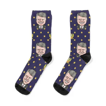 Носки President Jimmy Carter, футбольные носки, дизайнерские брендовые нескользящие футбольные чулки, носки для гольфа, дизайнерские мужские носки, женские Изображение