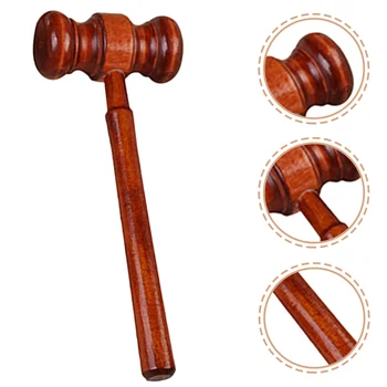 Деревянный судейский молоток, аукционный молоток, креативная детская игрушка-молоток для ролевых игр Изображение