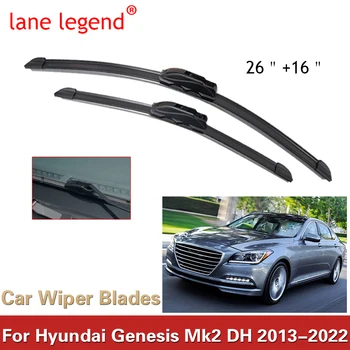 Автомобильные щетки передних стеклоочистителей для Hyundai Genesis G80 Mk2 DH 2013 ~ 2020 2021 2022 Лобовое стекло Автомобильные аксессуары для лобового стекла 2019 2018 Изображение