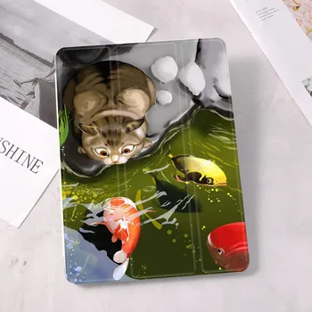 Мягкий чехол Carp Fish Fishing Cat для iPad 10.9 Air 4 2020 Smart Cover для iPad 9.7 6-го 10.2 8-го поколения Mini 6 12.9 iPad Pro Изображение