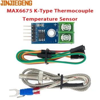 1 компл. MAX6675 K-тип Термопары Датчик Температуры-200 ~ 1300C Диапазон SPI Модуль 4 Контакта Провода 5 В постоянного тока Для Arduino Изображение