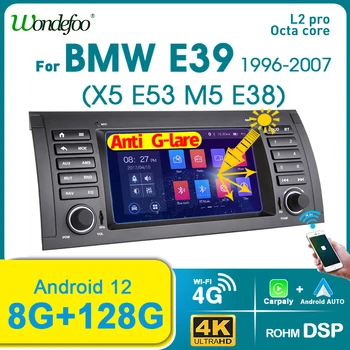 8 ГБ 128 Г Carplay Android 12 Авто Стерео авторадио Для BMW 5 Серии E39 X5 E53 M5 7 Серии E38 Автомобильное Радио GPS Мультимедийный Плеер 4G Изображение