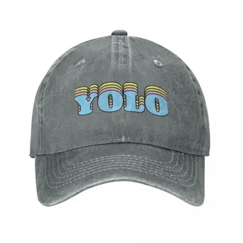 Ковбойская шляпа yolo, солнцезащитная кепка для детей, Кепки Женские мужские Изображение