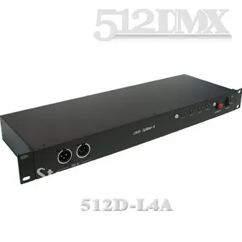 4-полосный DMX-разветвитель; Размер: 482 x 147 x 44 мм (19 