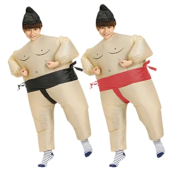 Детские костюмы для Косплея на Хэллоуин, надувной костюм Японского бойца Сумо, ролевая игра для вечеринки в честь аниме Пурим, детские костюмы Disfraz Изображение