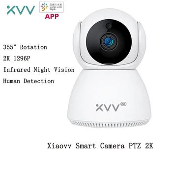 Xiaovv 1296P IP-Камера Радионяня 360 ° Панорамная PTZ Беспроводная Wifi Веб-Камера Ночного Видения С Обнаружением Движения Камера Безопасности Для Mi Home Изображение