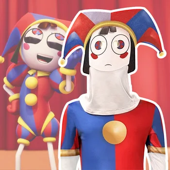 Боди из мультфильма The Amazing Digital Circus Anime Pomni, комбинезоны с рождественскими подарками от Pomni Jax Theater Rabbit Изображение