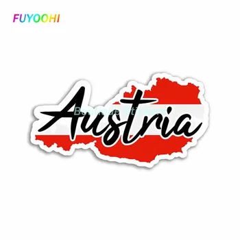 Наклейки FUYOOHI Play, забавные автомобильные наклейки, Карта Австрии, Тонкая наклейка, Водонепроницаемые солнцезащитные аксессуары для винилового бампера Изображение