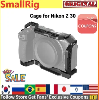 Клетка SmallRig Z 30 для Nikon Z 30, клетка из алюминиевого сплава с креплением для холодного башмака для микрофона и светодиодной подсветкой для видеоблогинга 3858 Изображение