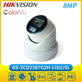 Hik DS-2CD2387G2H-LISU/SL 4K 8MP Умный Гибридный Светильник с Цветной Турелью Сетевая Камера POE IP-камера 30 м ИК Белый Свет IP67 Изображение
