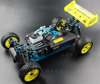 1/10 RC 4WD модель игрушечного автомобиля HSP 94166 полноприводный двухскоростной масляный внедорожник с рамой из метанольного масла Изображение