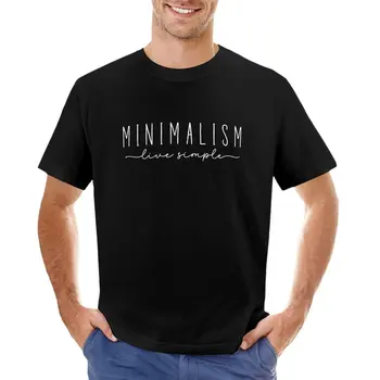 Минимализм, живая простая футболка, аниме, одежда, мужские футболки Изображение