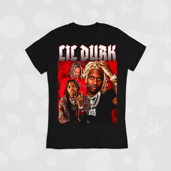 Футболка Lil Durk Durkios, хлопья, рэп, хип-хоп меломан, футболка LIL DURK, хип-хоп рубашка, рэп-рубашка, винтаж 90-х Изображение