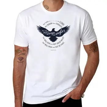 Новая футболка Soar on Wings like Eagles, блузка, футболка с графикой, футболка на заказ, футболки с кошками, футболки для мужчин Изображение