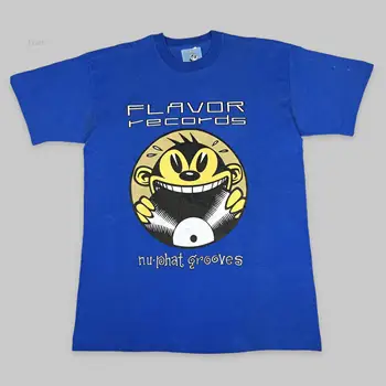 Винтажная футболка 90-х Flavor Records London ‘Nu-Phat Grooves’ (1) Изображение