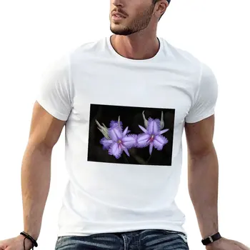 Новая футболка Thysanotus tuberosus - Обыкновенная бахромчатая лилия, футболки для мальчиков, милые топы, мужские футболки Изображение