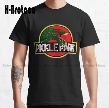 Классическая футболка Pickle Park, белые футболки на заказ, футболки с цифровой печатью для подростков, унисекс, Xs-5Xl, дышащий хлопок, унисекс. Изображение