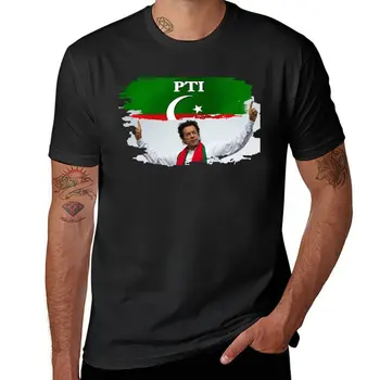 Новая футболка Imran Khan Pakistan PTI, летняя одежда, одежда хиппи, белые футболки для мальчиков, мужская одежда Изображение