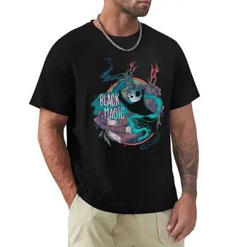 Футболка Black Magic cat, быстросохнущие футболки с аниме для мужчин Изображение
