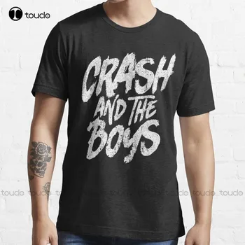 Новая футболка Crash And The Boys, черная футболка s-5xl, женская унисекс Изображение