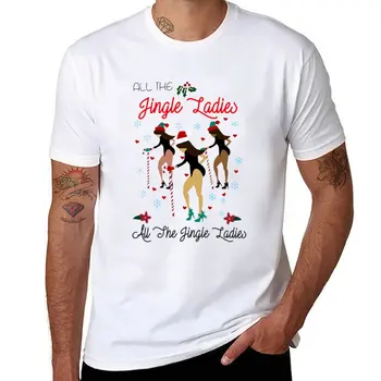 All The Jingle Ladies, All The She Jingle Ladies, Рождественская футболка, аниме-футболка для мальчика, футболки для мужчин с тяжелым весом Изображение