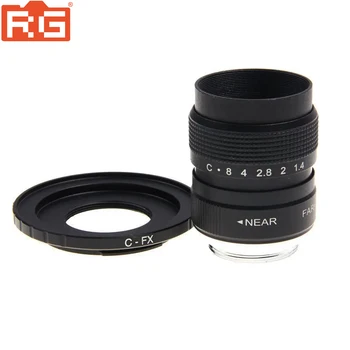 Объектив камеры FUJIAN 25mm F1.4 C креплением CCTV f1.4 + C-FX для Fuji Fujifilm X-E2 X-E1 X-Pro1 X-M1 Изображение