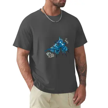 Футболка с синим драконом, морским слизняком Glaucus Atlanticus, эстетичная одежда с принтом животных для мальчиков, футболки оверсайз, мужские футболки с рисунком аниме Изображение