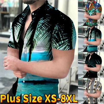 Мужская последняя популярная весенне-осенняя тонкая модная повседневная удобная рубашка с принтом business commuter men's XS-8XL Изображение