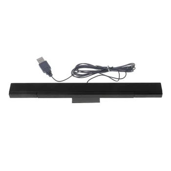 USB Проводная Сенсорная панель для Замены WII Инфракрасного Приемника Сигнала Датчика Движения IR Ray для Системы Wii с Подставкой-Черный Изображение