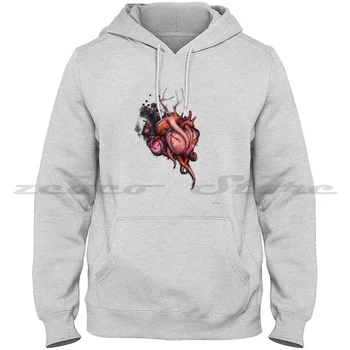 Рубашка Three Hearts (Для Легких Рубашек) Толстовка С длинным рукавом Повседневная Толстовка Kaitlin Firedrake Beast Octopus Heart Изображение
