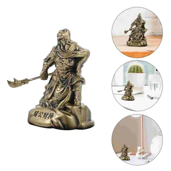 Китайская Статуэтка Богатства Гуань Юй Статуя Цай Шэнь Настольное Украшение Юань Бао Украшение Богатства Китайский Подарок на Новый Год Изображение