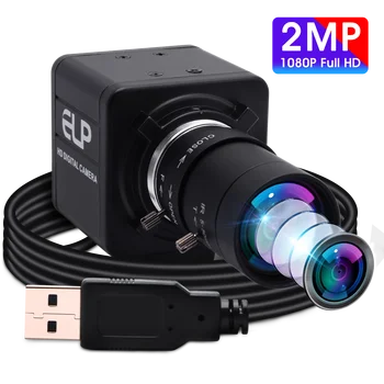 ELP 2MP OV2710 120 кадров в секунду при 480P 60 кадров в секунду при 720P 30 кадров в секунду при 1080P Мини UVC USB Wecam с объективом ручной фокусировки 5-50 мм, Высокоскоростная USB-видеокамера Изображение
