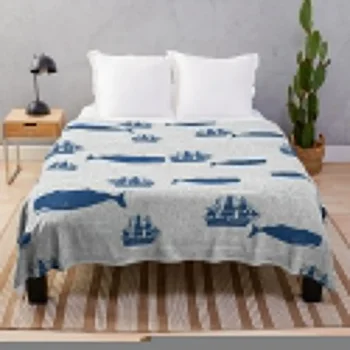 плед moby Dick Движущийся декоративный диван Тяжелые гигантские одеяла для диванов Изображение