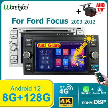 Carplay 2 din Android Авторадио GPS для Ford Mondeo S-max Focus C-MAX Galaxy Fiesta Transit Fusion Connect Kuga автомобильный DVD-плеер Изображение